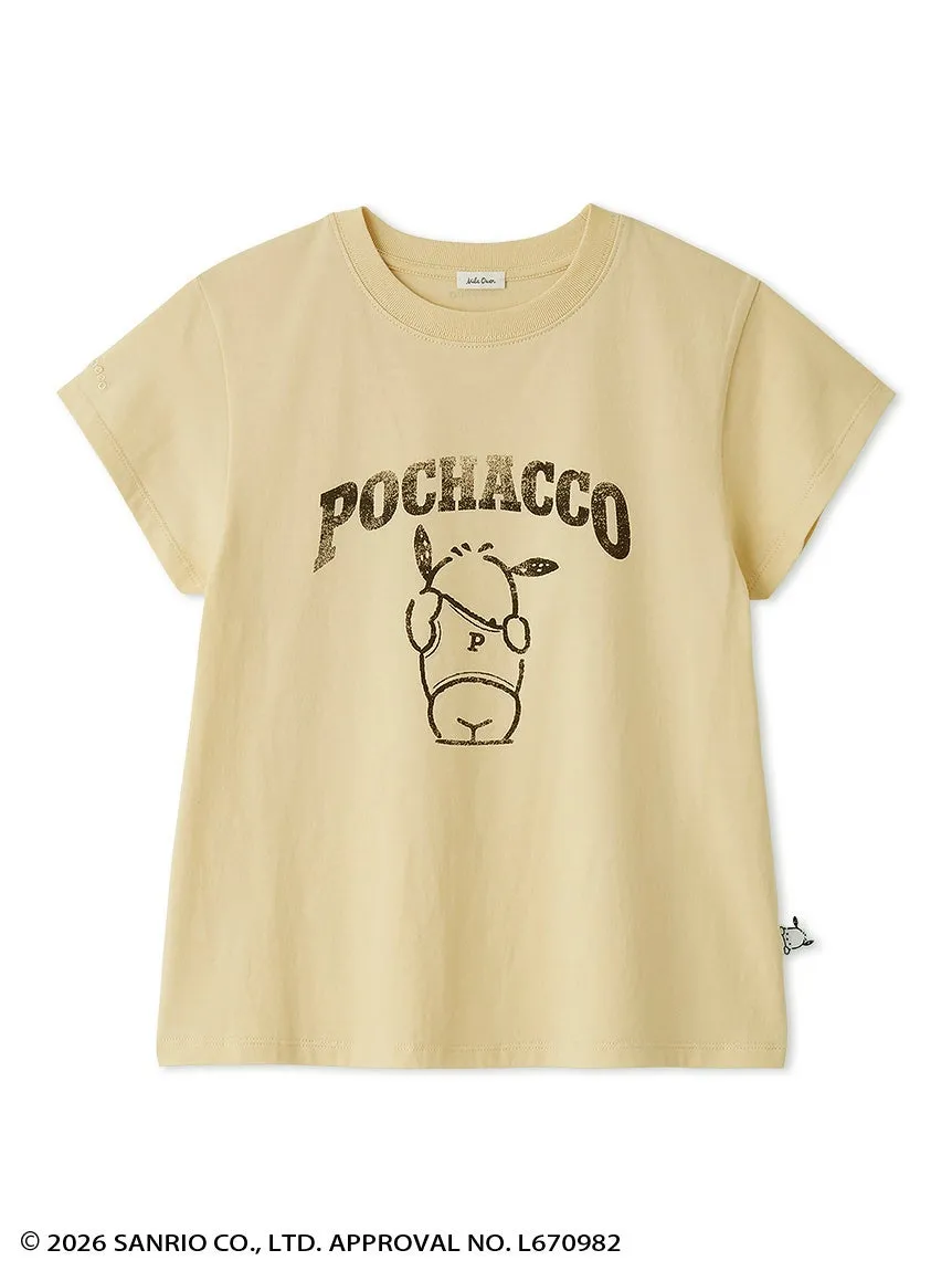 【ポチャッコ】カレッジプリントコンパクトTシャツ YEL