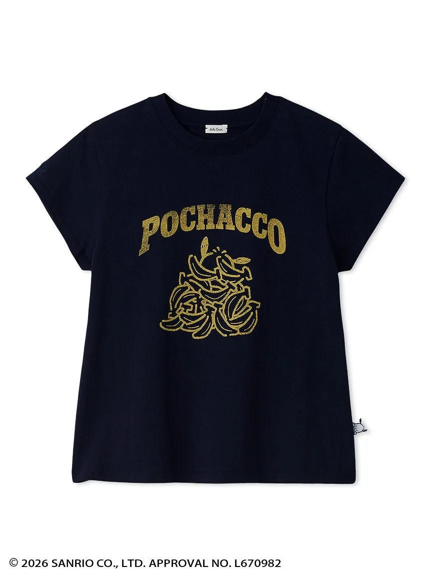 【ポチャッコ】カレッジプリントコンパクトTシャツ NVY