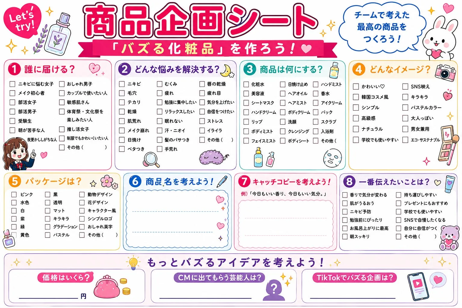 企画を発表する生徒たち