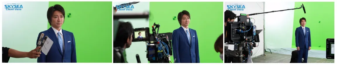 メイキング動画撮影中の藤原竜也さん