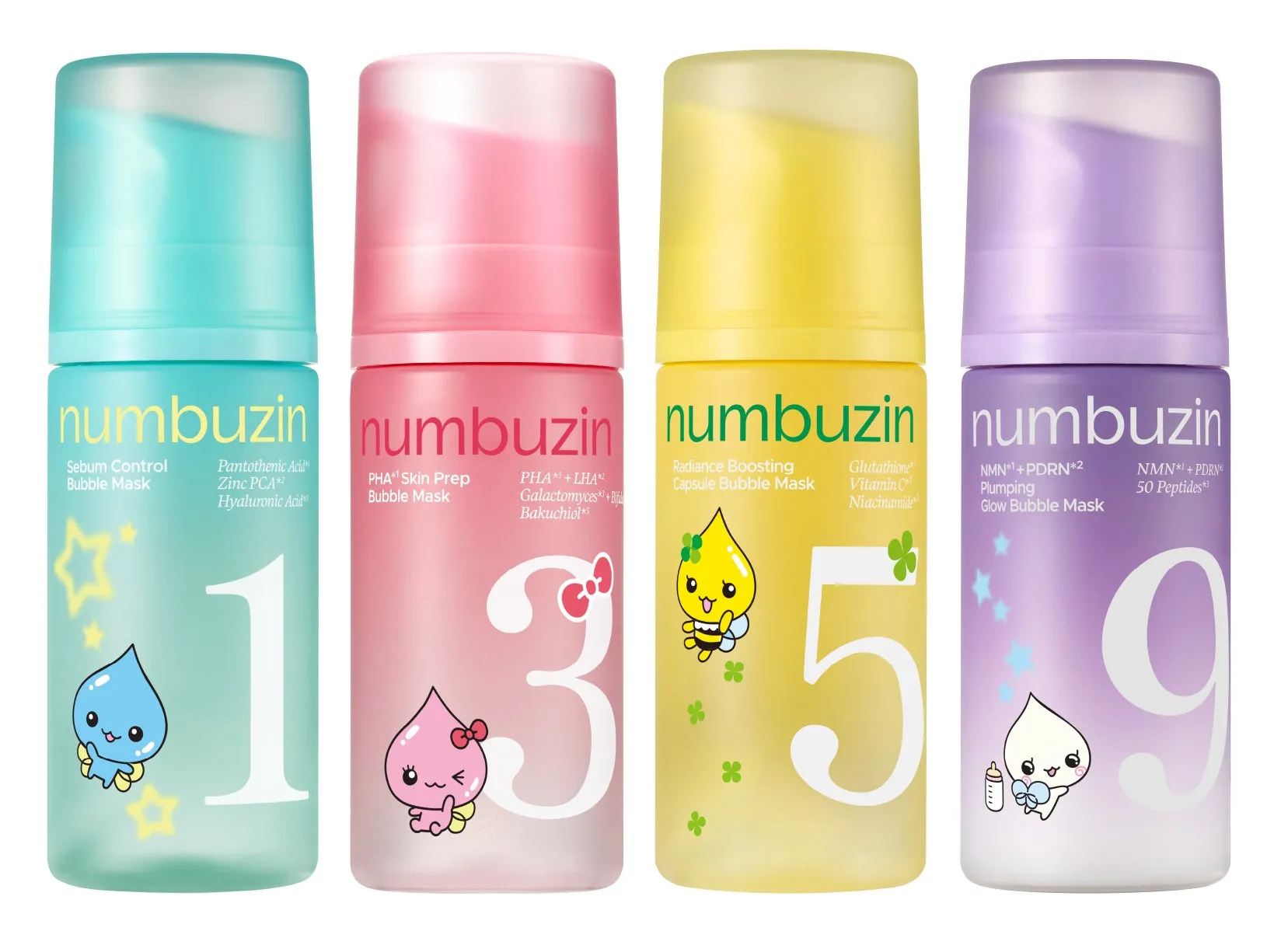 しずくちゃんデザインの10秒バブルパック全4種