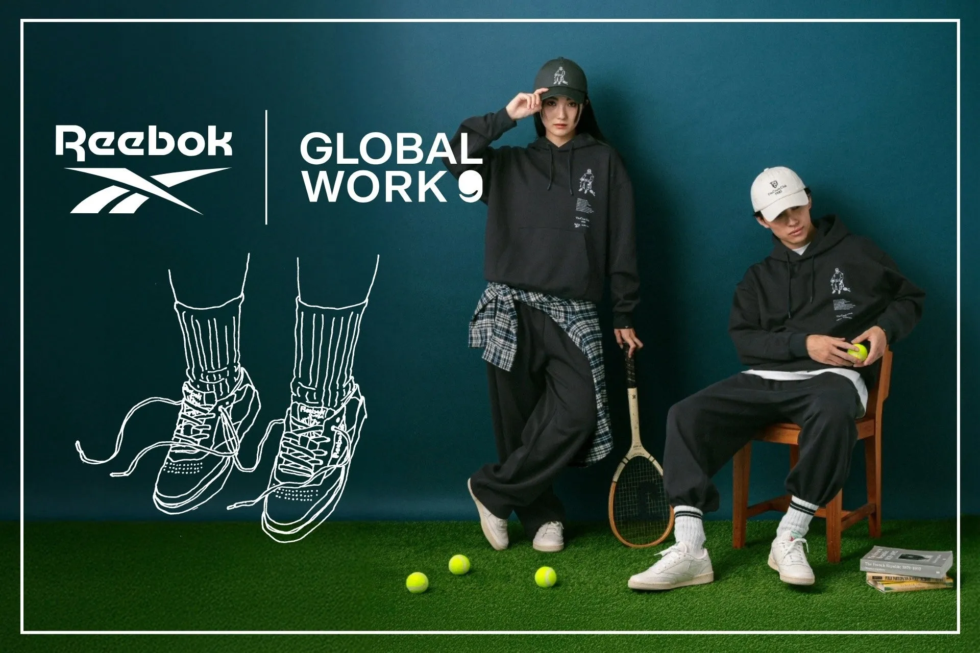 【GLOBAL WORK x Reebok】私が驚いた!名品CLUB Cが描く「大人のテニスカルチャー」