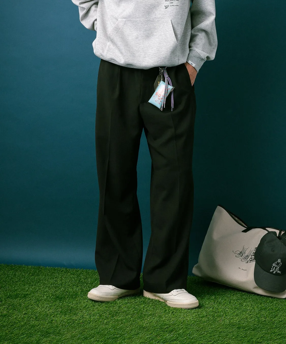 Reebokワイドスラックス着用イメージ
