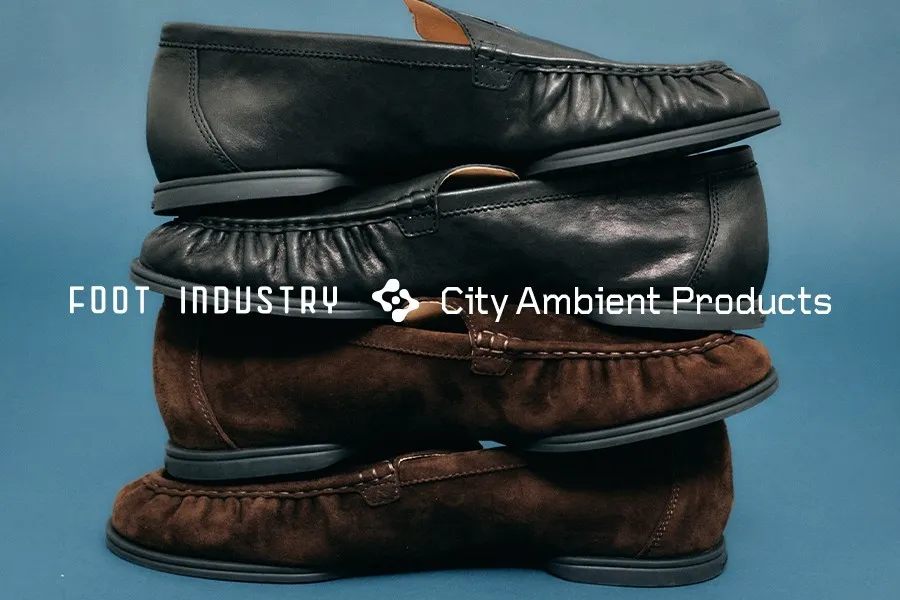 City Ambient Products × FOOT INDUSTRY 別注ローファー 全体像