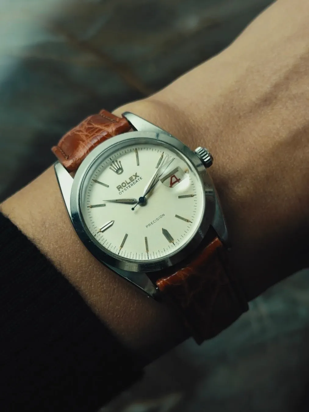 ROLEX Oysterdate Precision リューズ部分