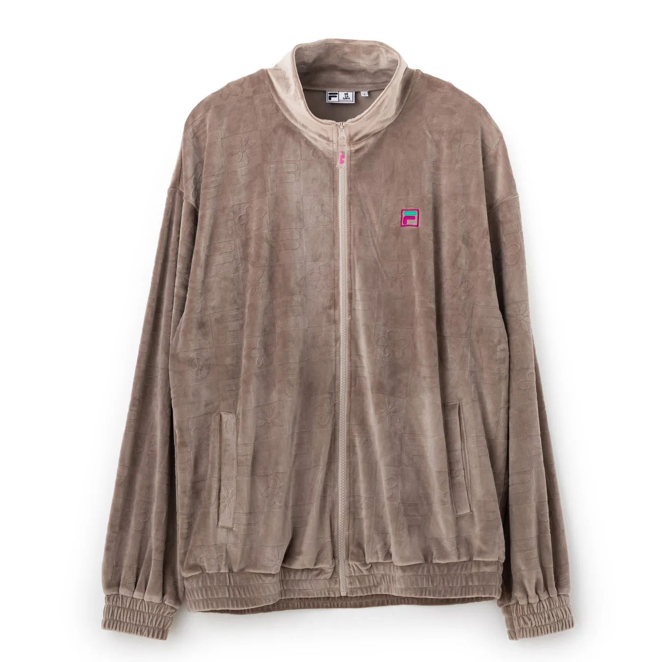 VELOUR TRACK TOP BEIGE