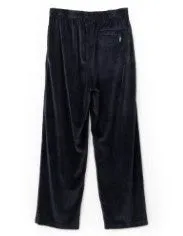 VELOUR TRACK PANTS BLACK (ロゴ部分)