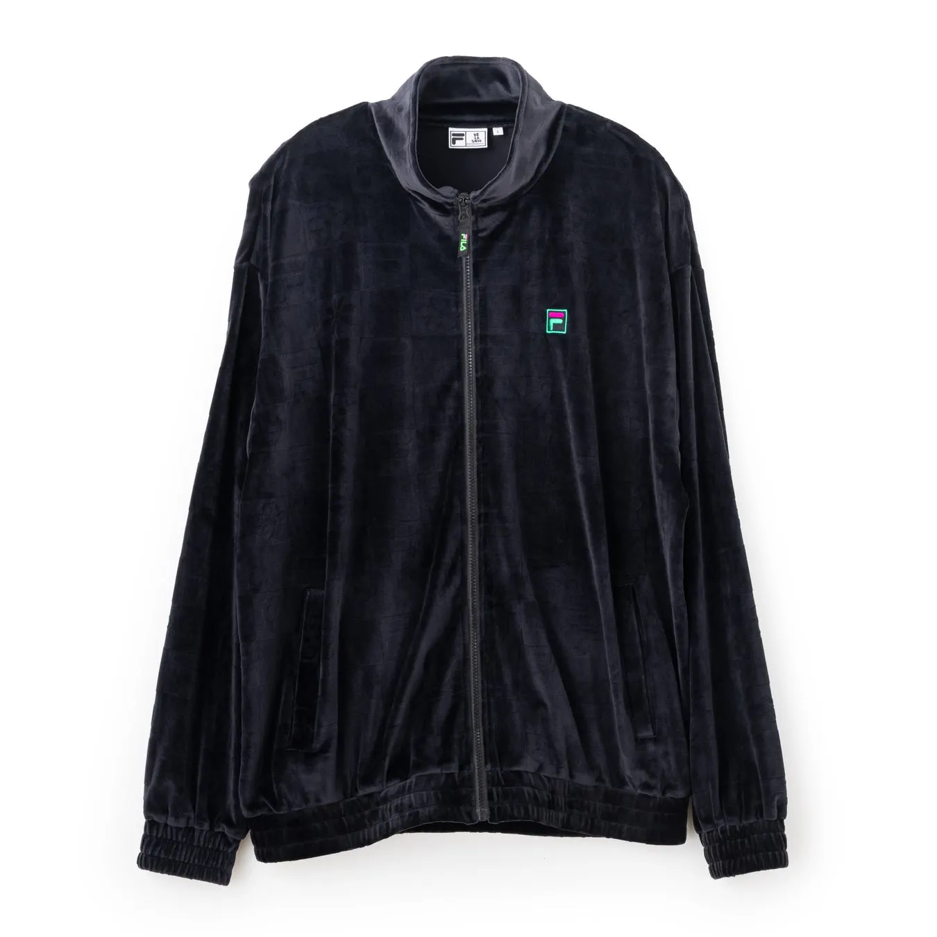 VELOUR TRACK TOP BLACK