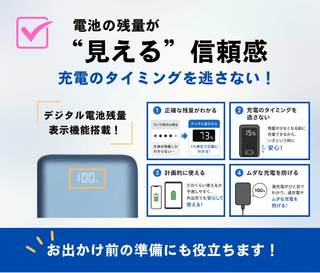 デジタル残量表示のイメージ