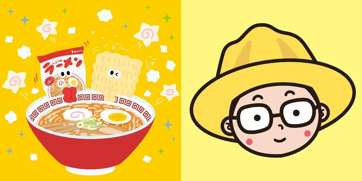 「おれたち袋麺」キャラクターイラスト