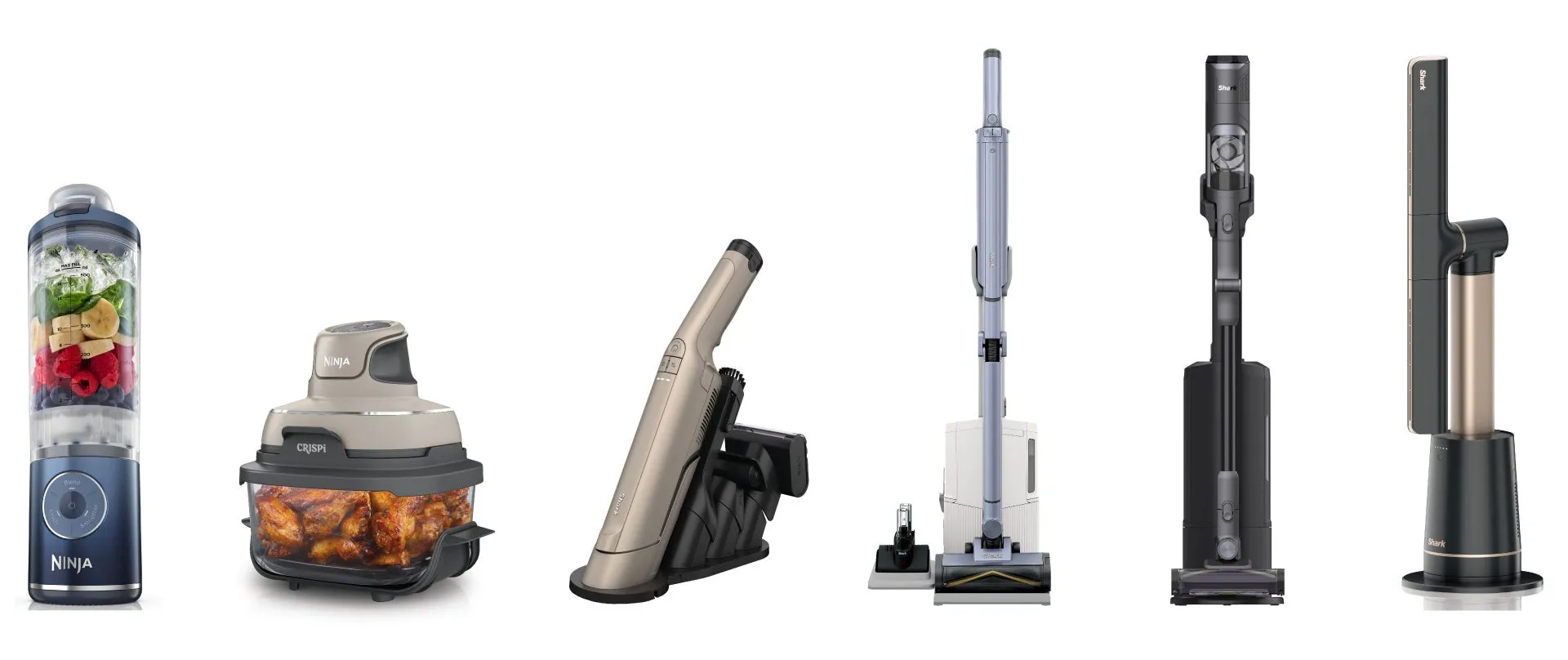 SharkNinjaのブランドロゴと製品群