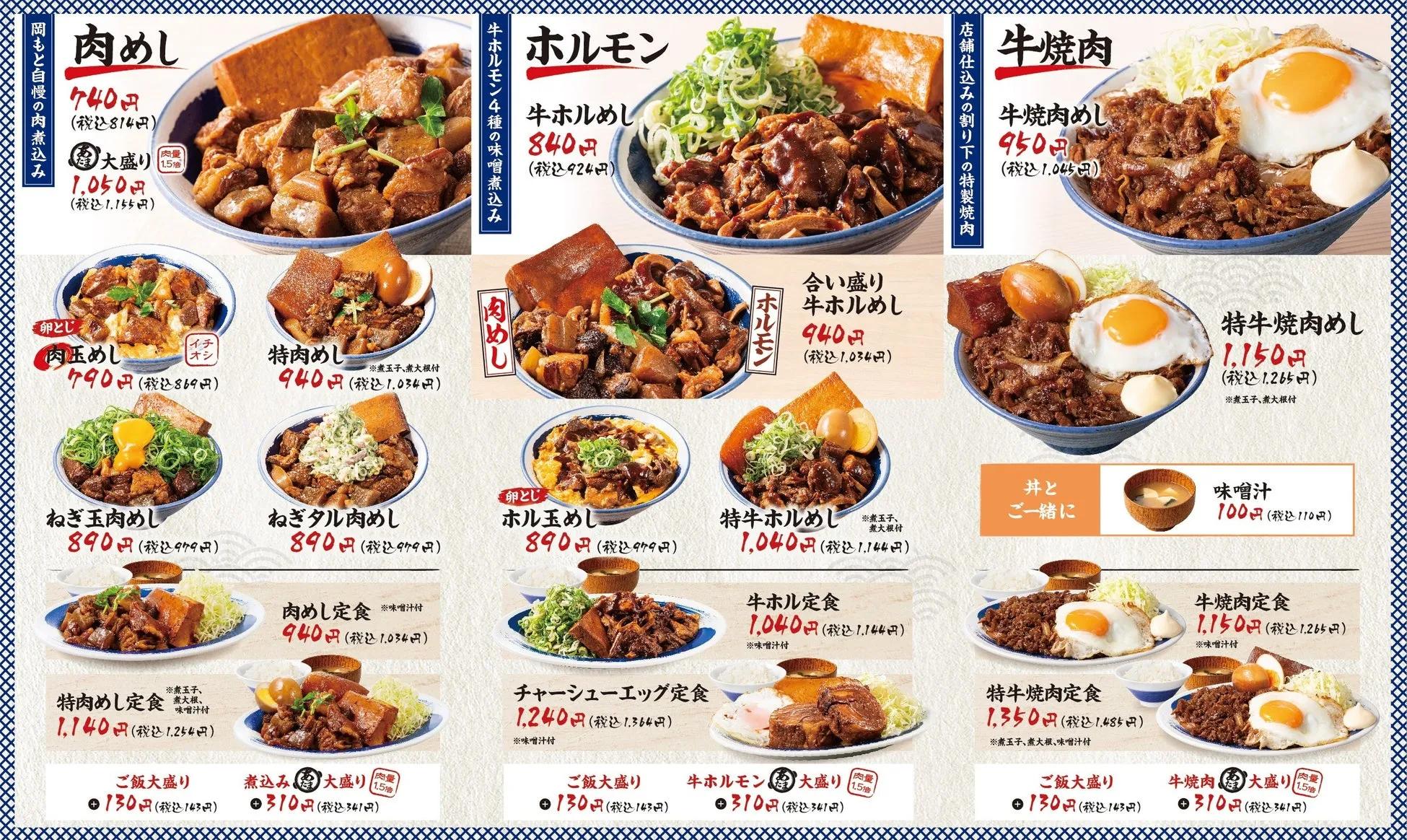 その他のメニュー