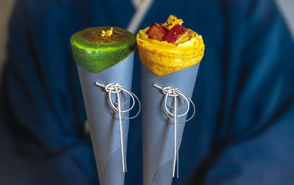たばねのしのクレープ全体像や提供イメージ