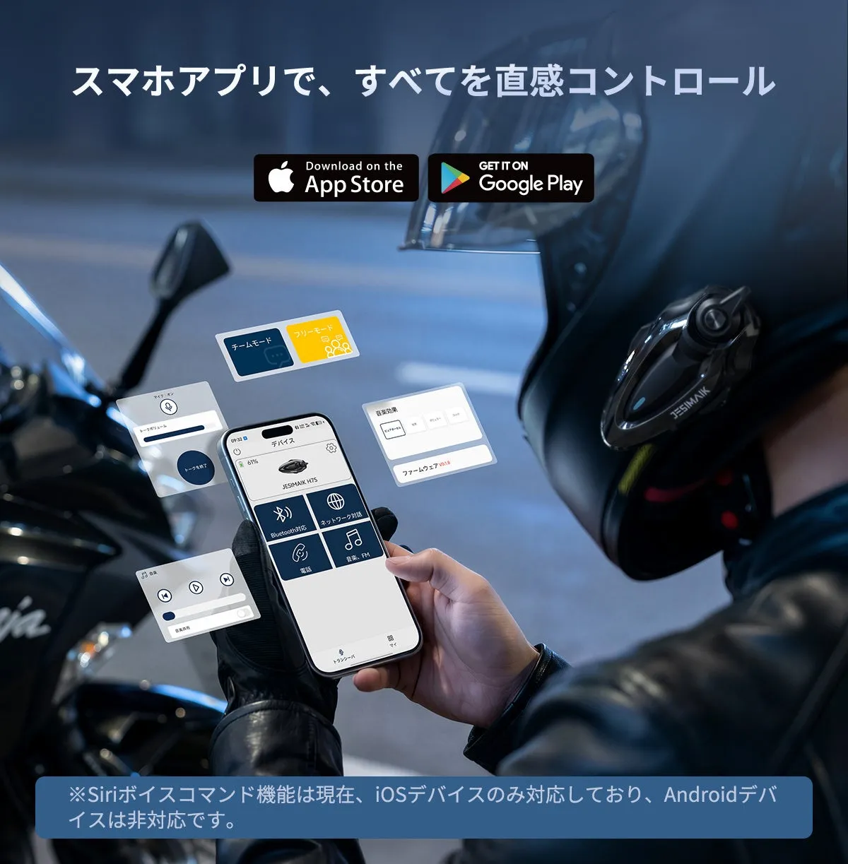 H7Sのスピーカーと7重ノイズキャンセリングのイメージ