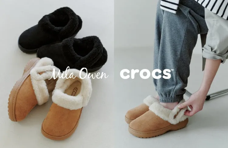 Mila Owen × Crocs Unfurgtble Vegan Suede Clog