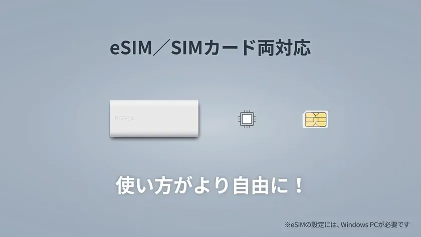 eSIM／SIMカード両対応