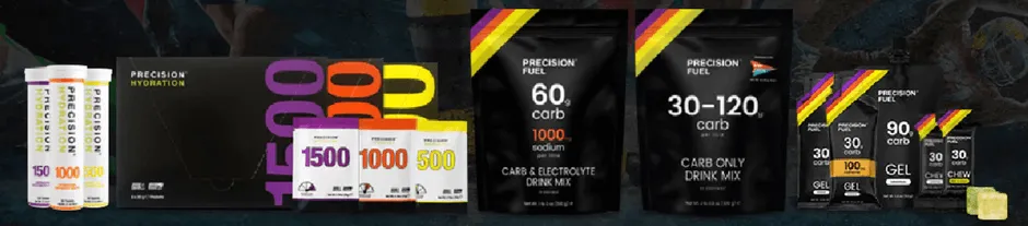 Precision Fuel & Hydrationのロゴと製品イメージ