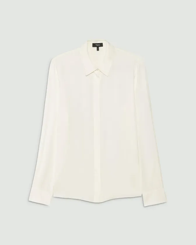 シルククラシックフィットシャツ Modern Georgette
