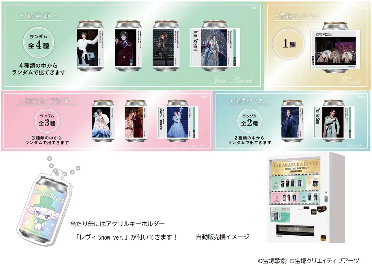 専用自動販売機と商品イメージ