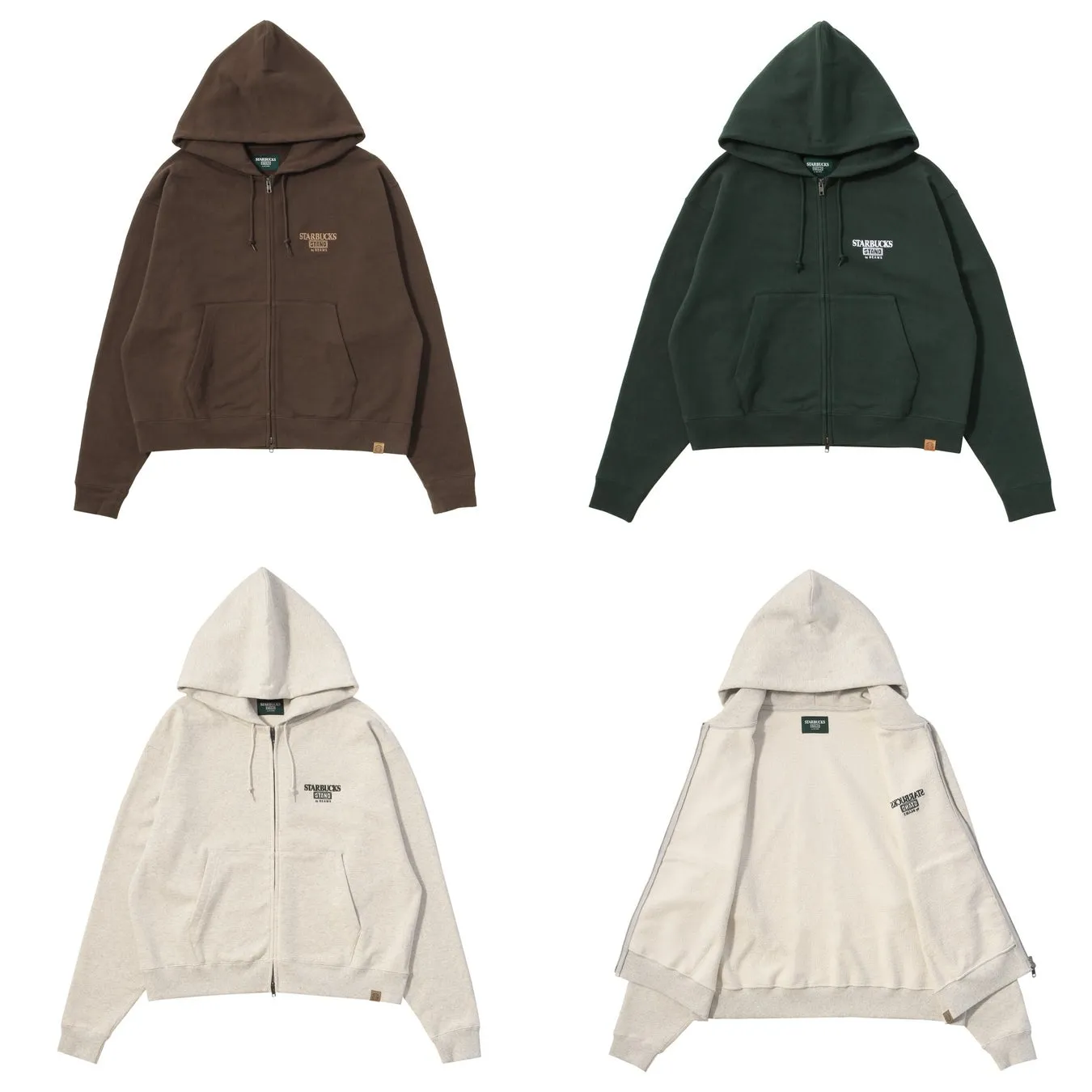 ロゴ ジップ フーディー
