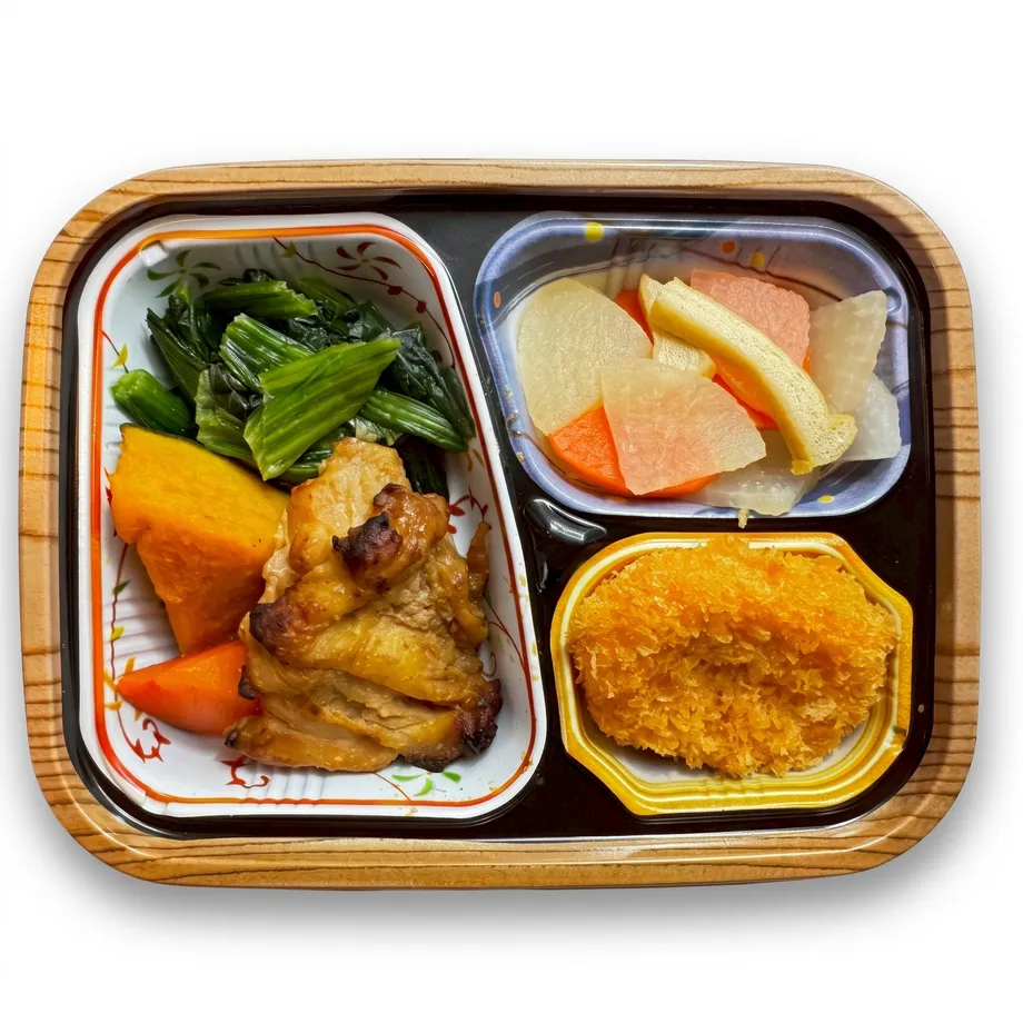 みんなのランチBOXのタンドリーチキンセットの一例