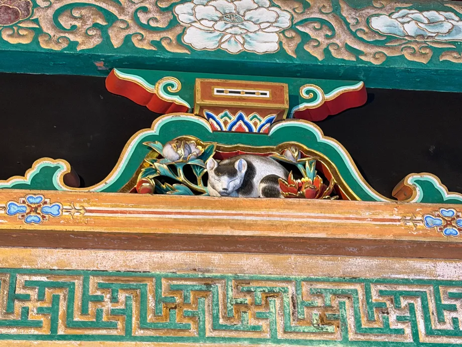 日光東照宮の眠り猫の彫刻