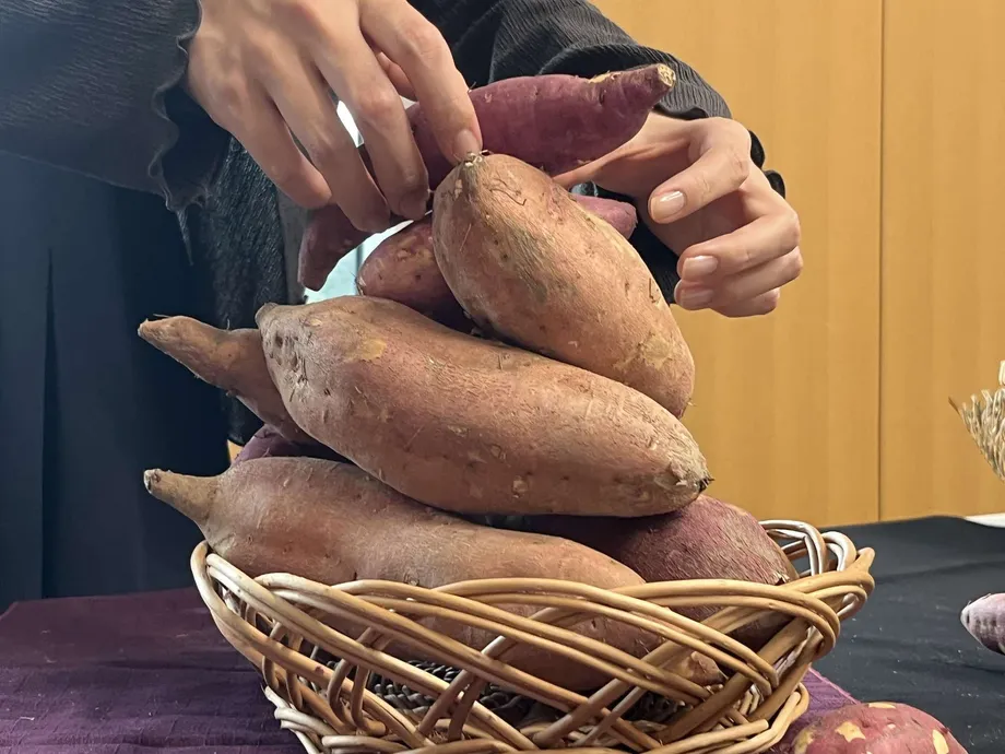 かごに入ったさつまいも