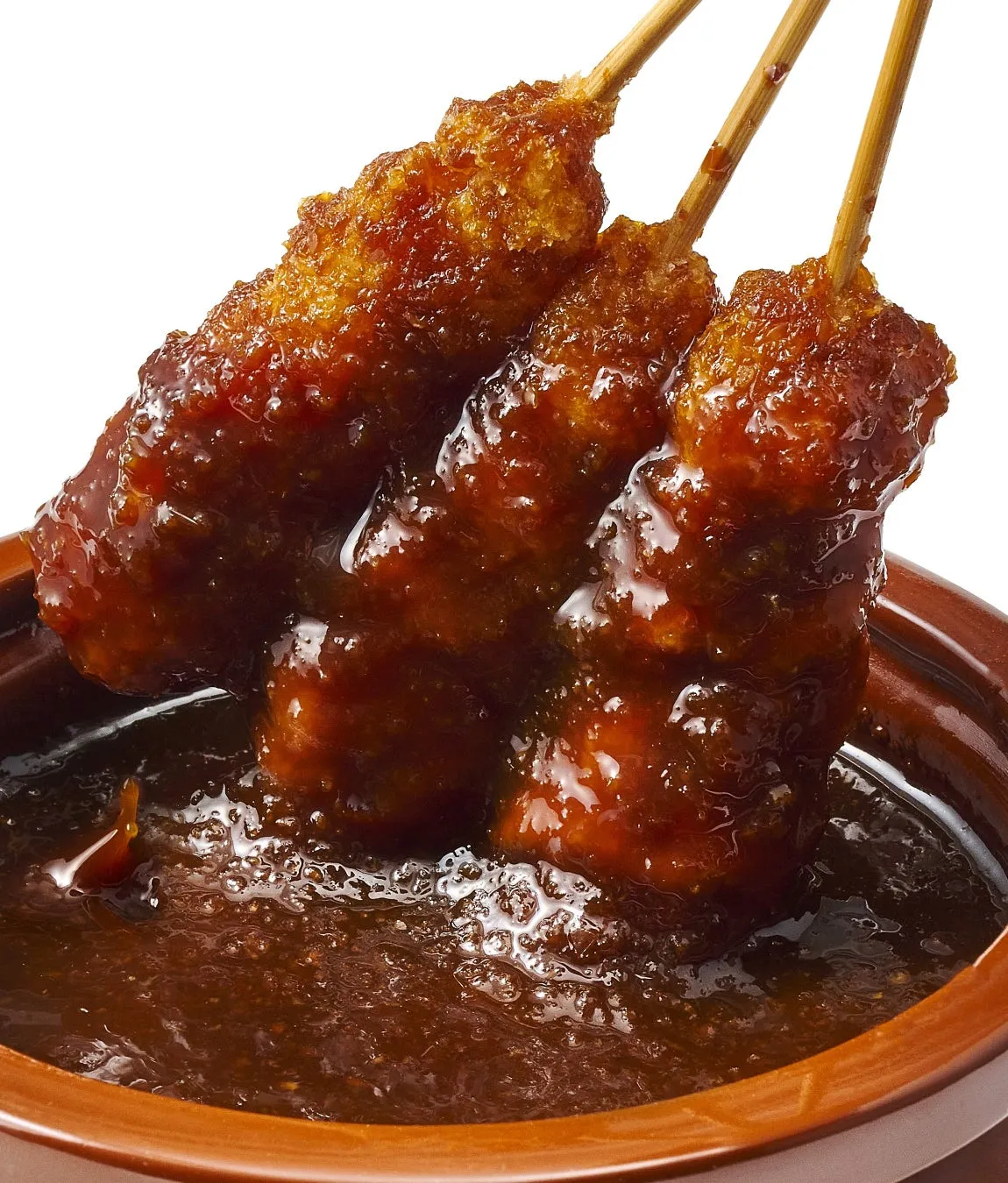特製ニンニク醤油タレの串カツ