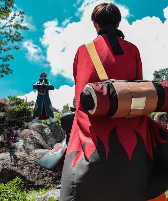 ナルト仙人モードマントと巻物型バッグ