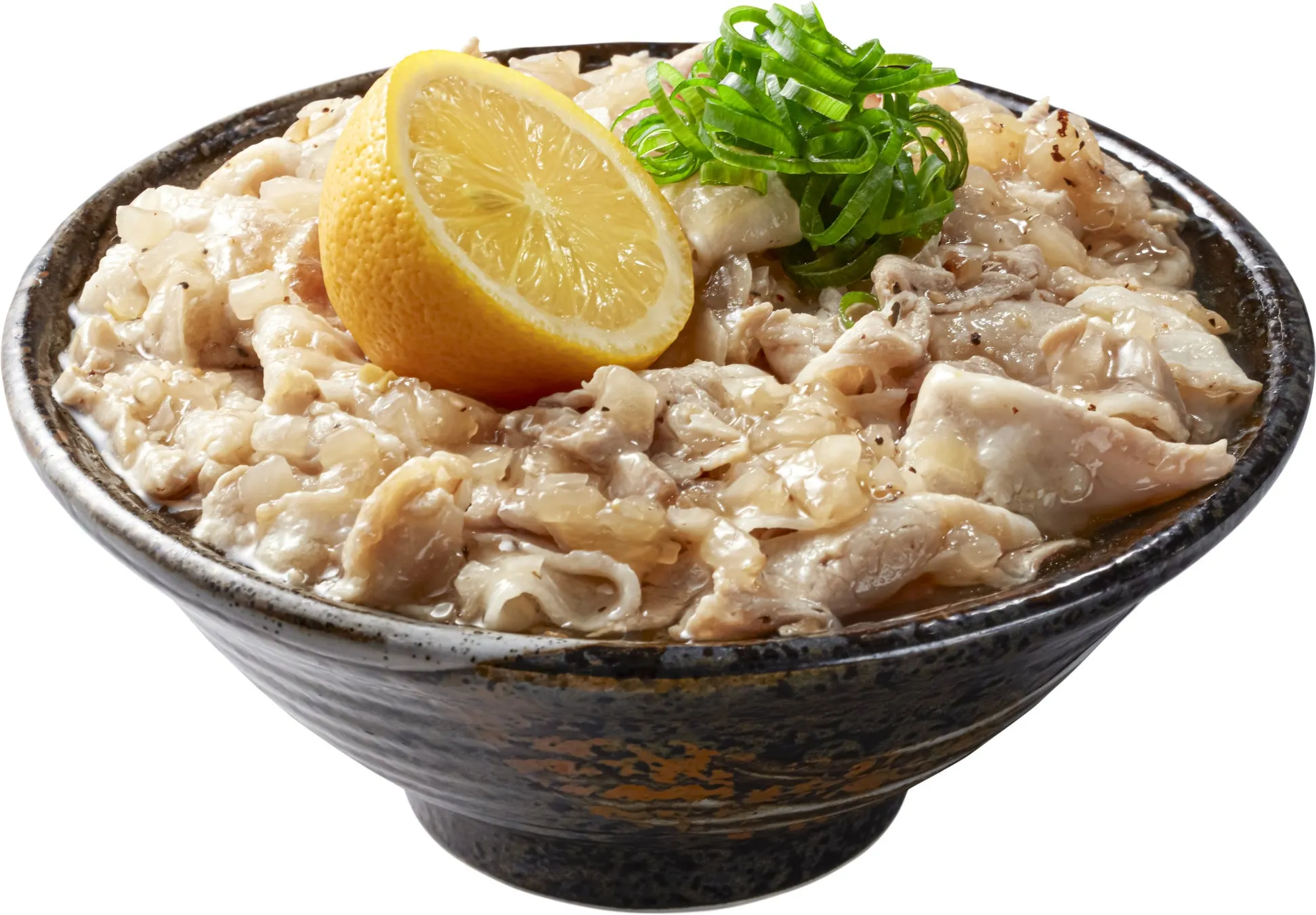 焼き塩豚カルビの半割レモンぶっかけ