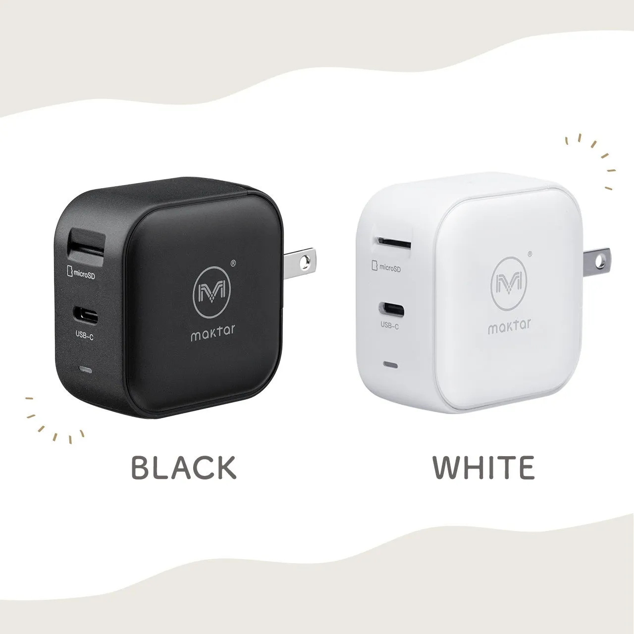 Qubii Power ブラックとホワイトの2色