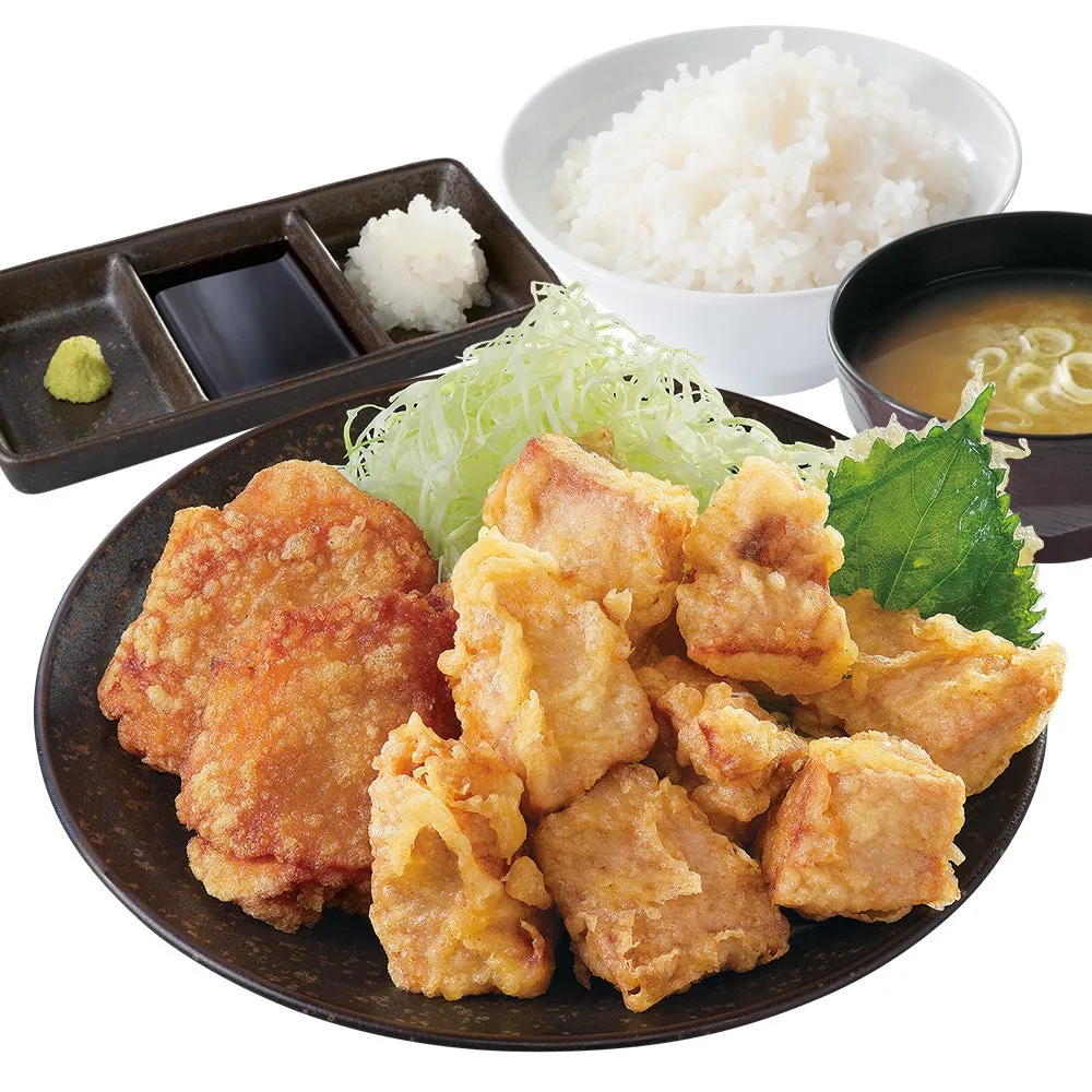 マグロ天倍盛り合盛り定食