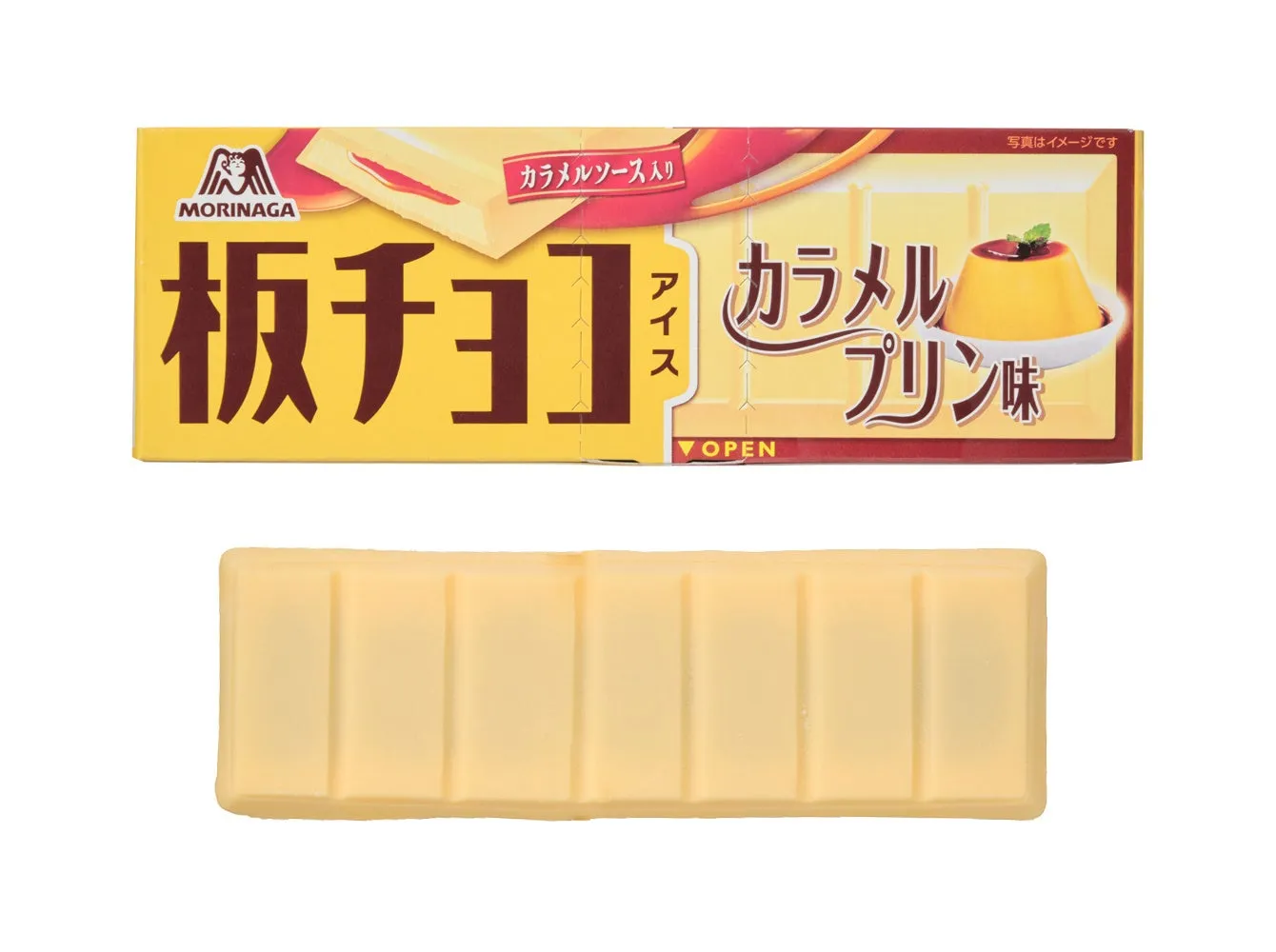 板チョコアイス カラメルプリン味 パッケージ