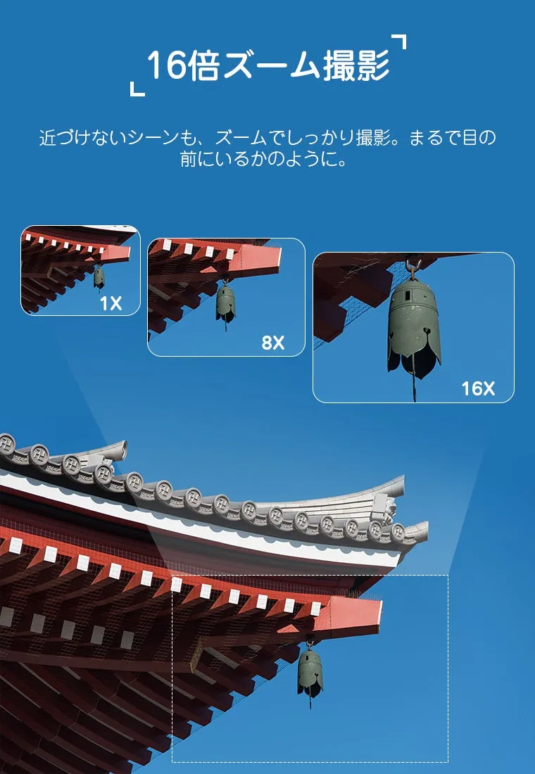 S95 PRO で望遠撮影するイメージ