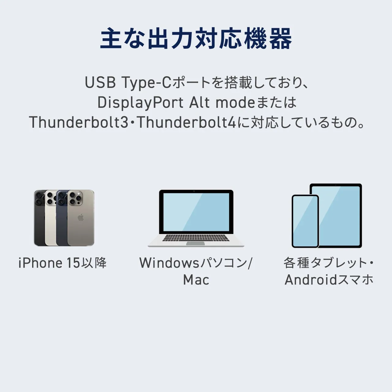 幅広いデバイスに対応