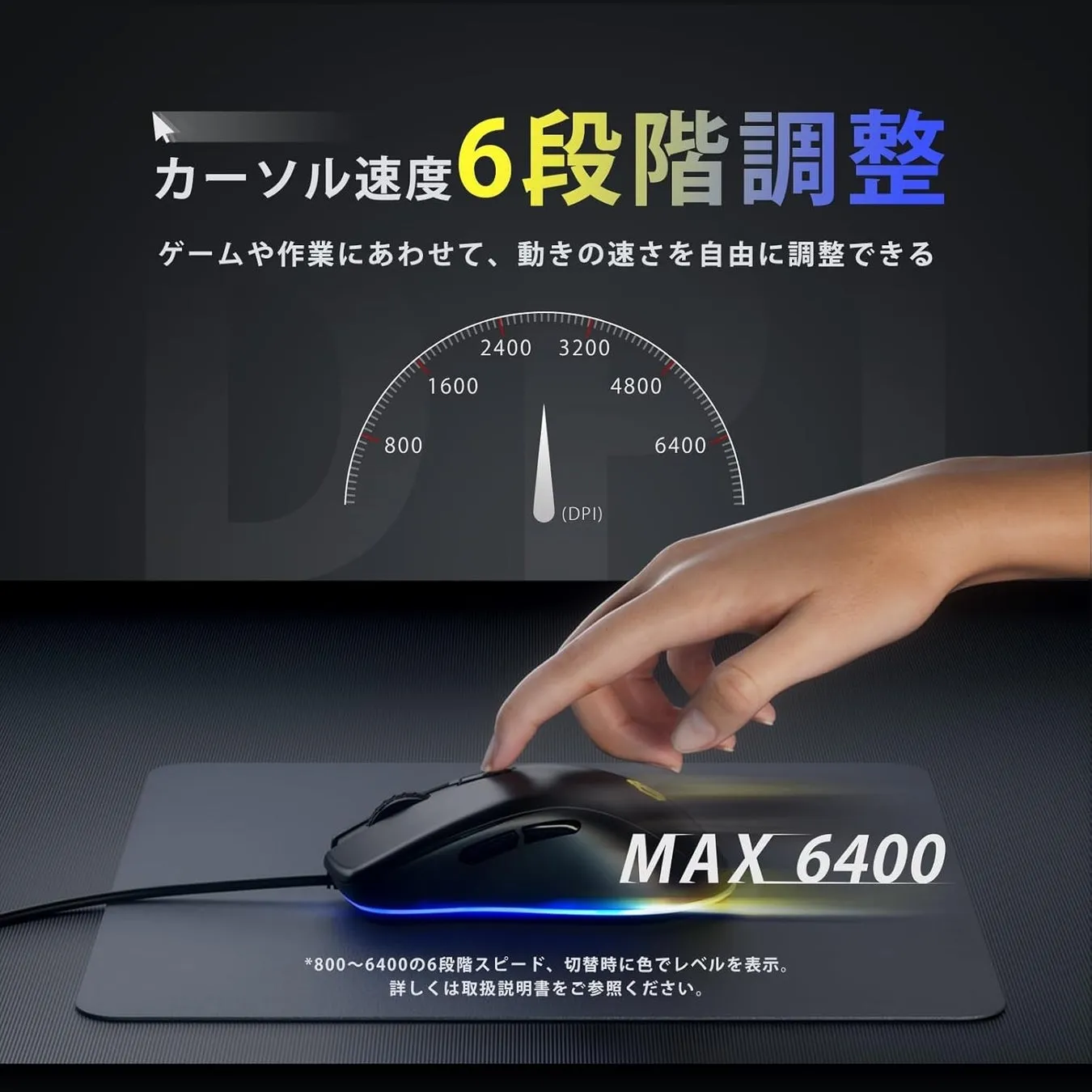 360°RGBライト搭載ゲーミングマウス Nova