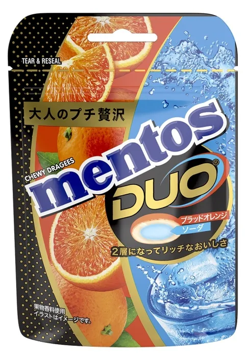 メントスDUO ブラッドオレンジ＆ソーダの商品概要イメージ