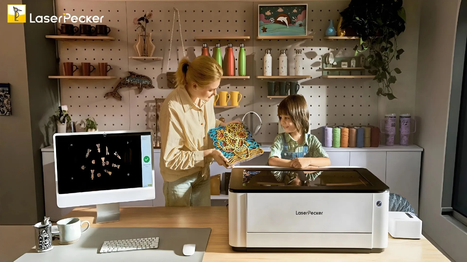 LaserPecker LX2の高速・高精度加工のイメージ