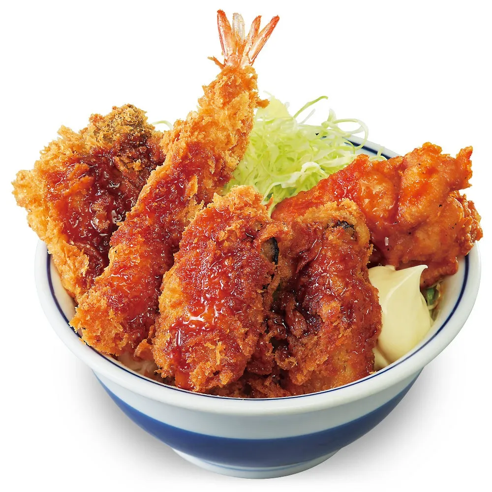 秋の海鮮フライ丼