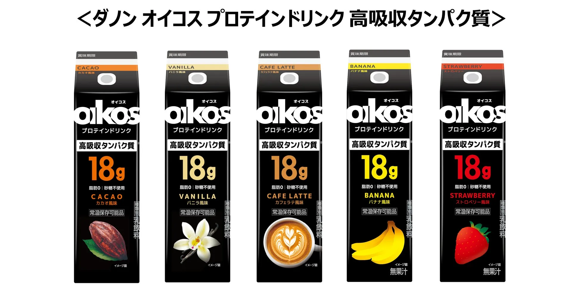 ダノン オイコス プロテインドリンクのラインナップ