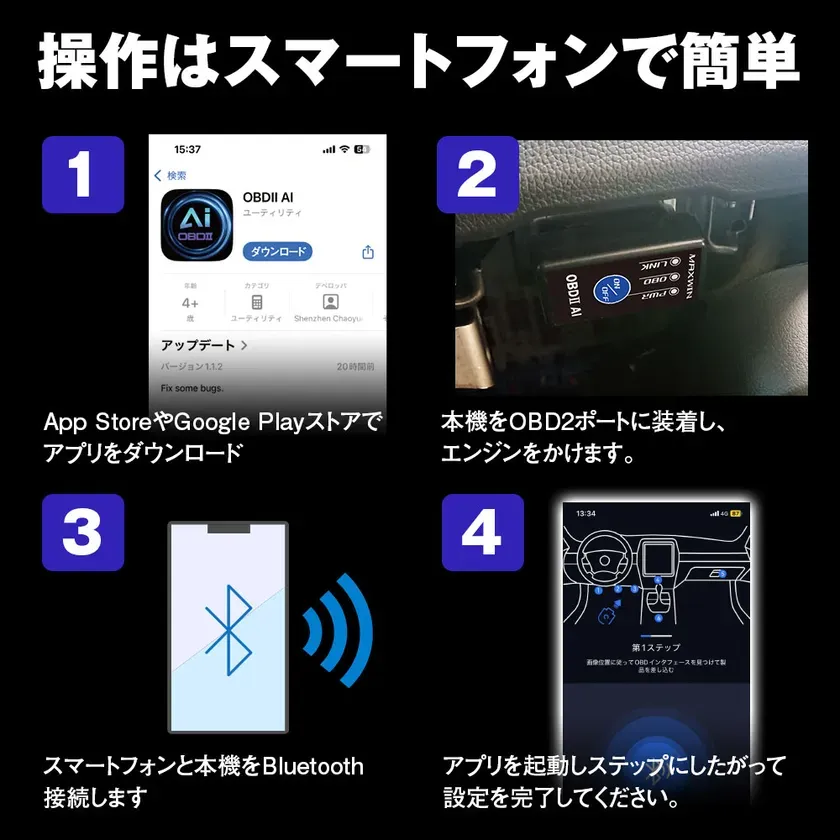 スマートフォンで接続