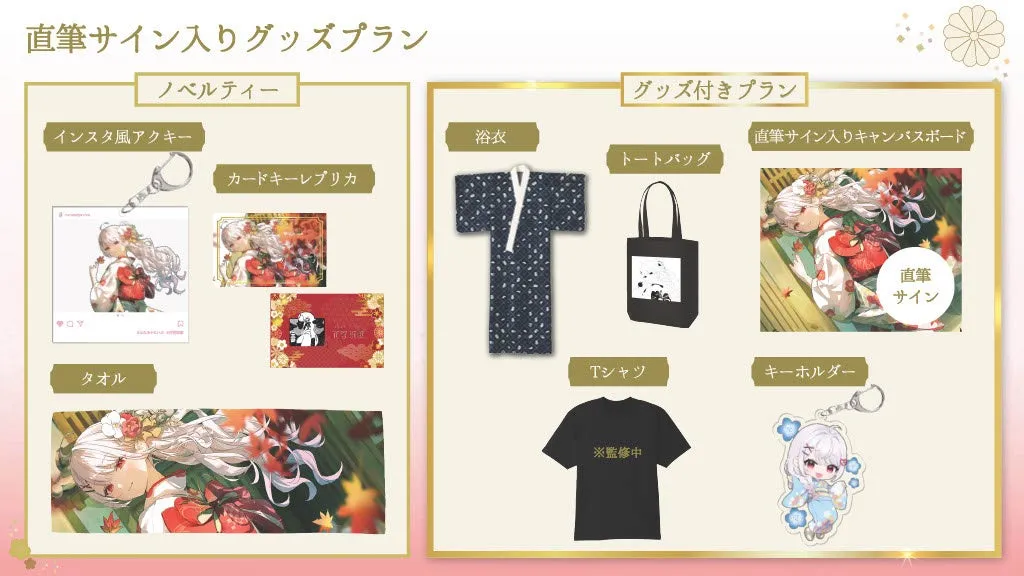 グッズ付きプランのラインナップ