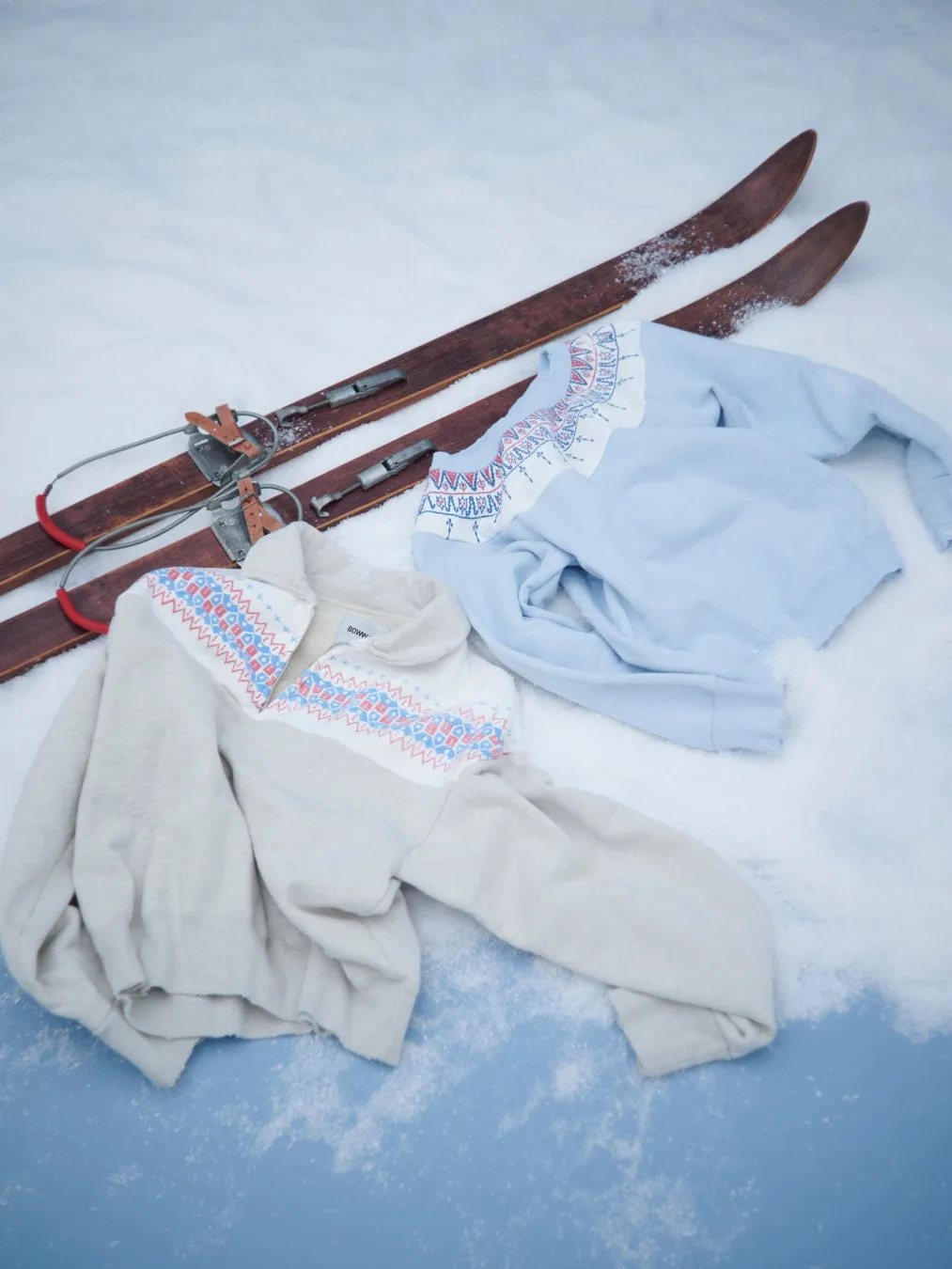 BOW WOW Snow Pattern Sweat - LIGHT BLUE