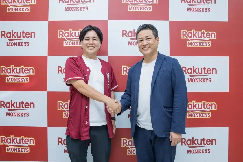台湾楽天野球株式会社 運営部 部長 和田翔太様、株式会社シャイン代表取締役 藤林基樹