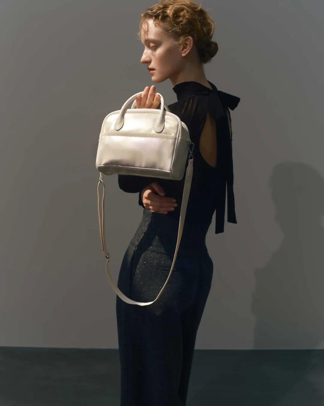 Square TH Crossbody Pearl Shine