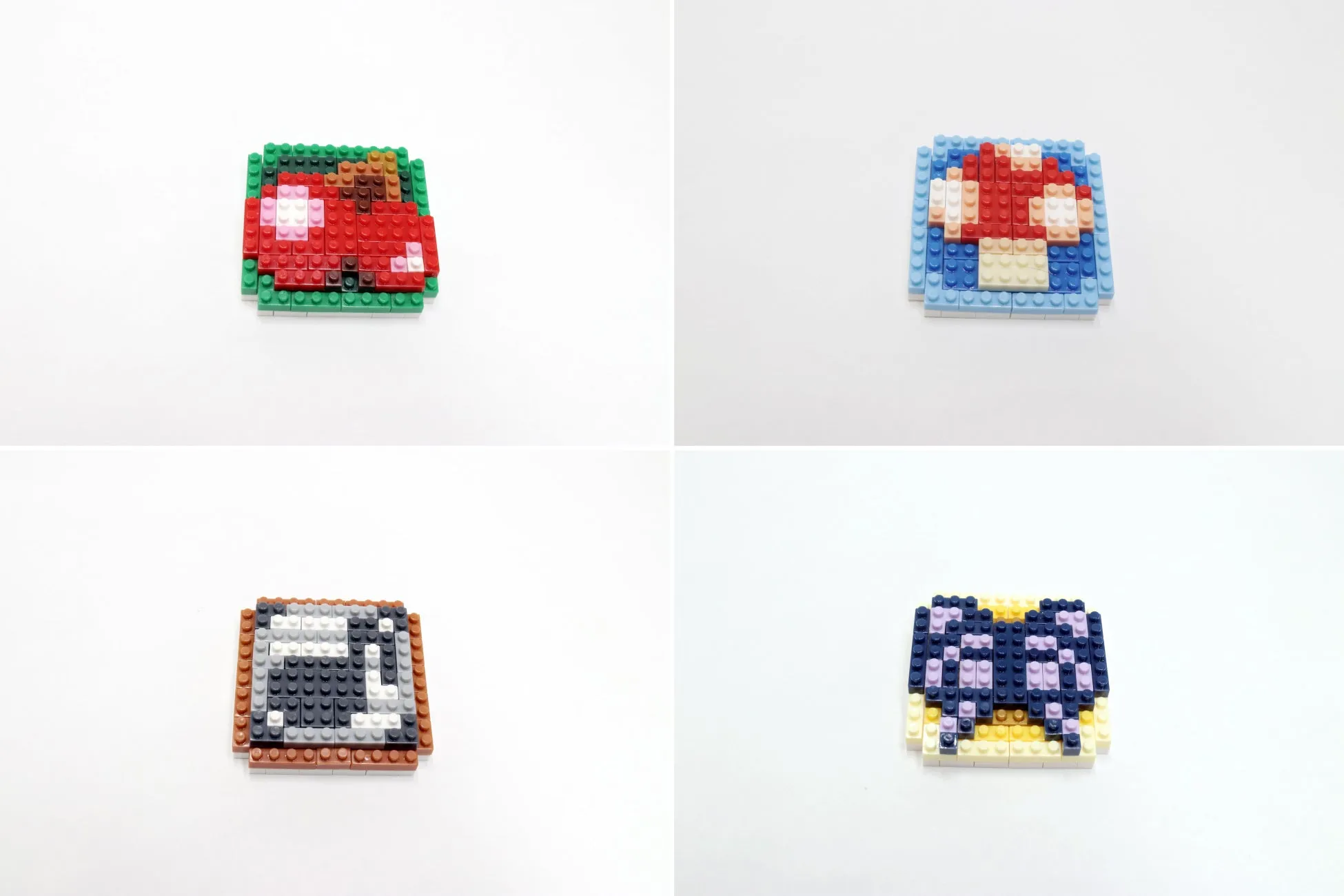 ブロックで作られた様々なモチーフの画像