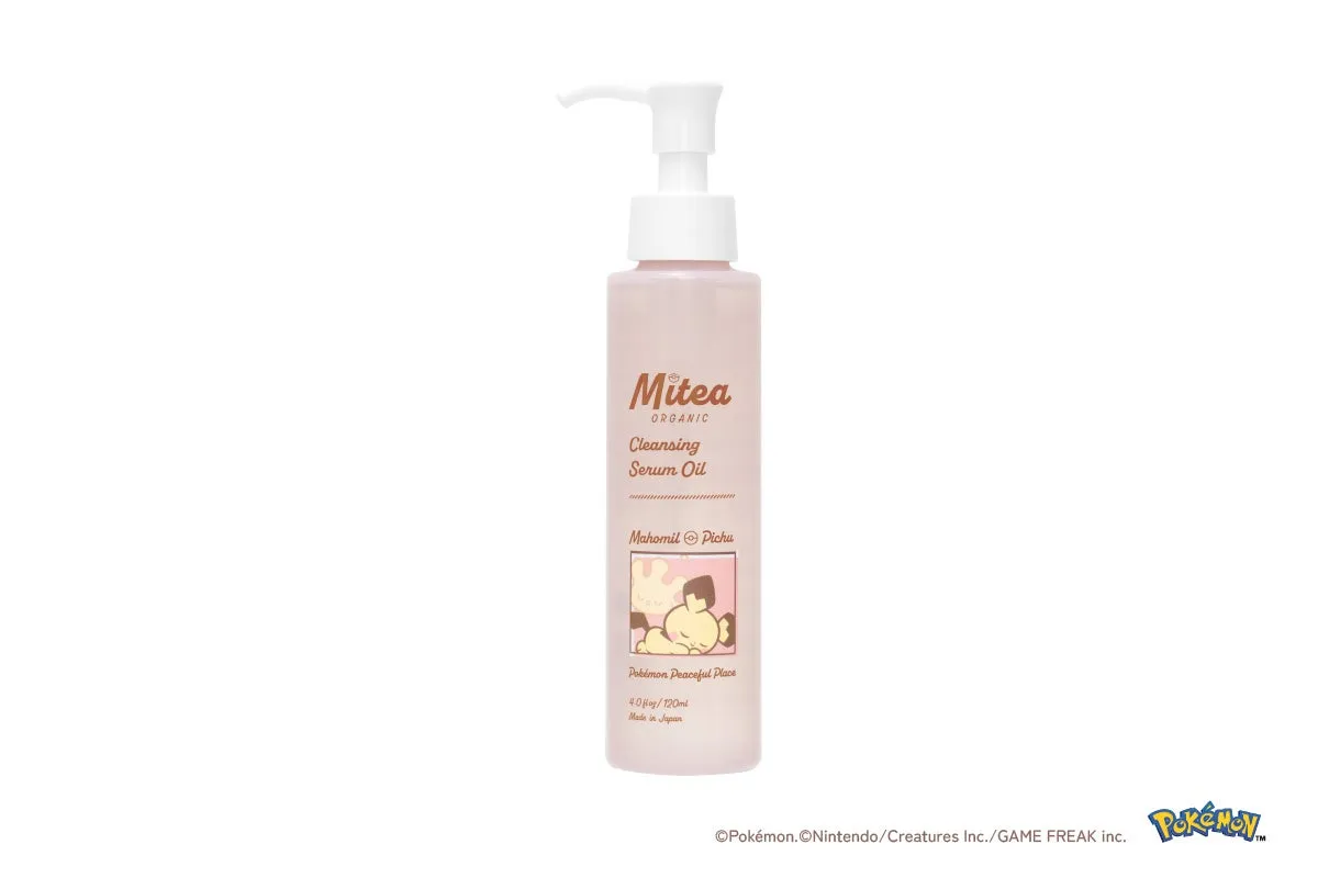 Mitea Cleansing Serum Oilのボトルにはピカチュウのイラスト