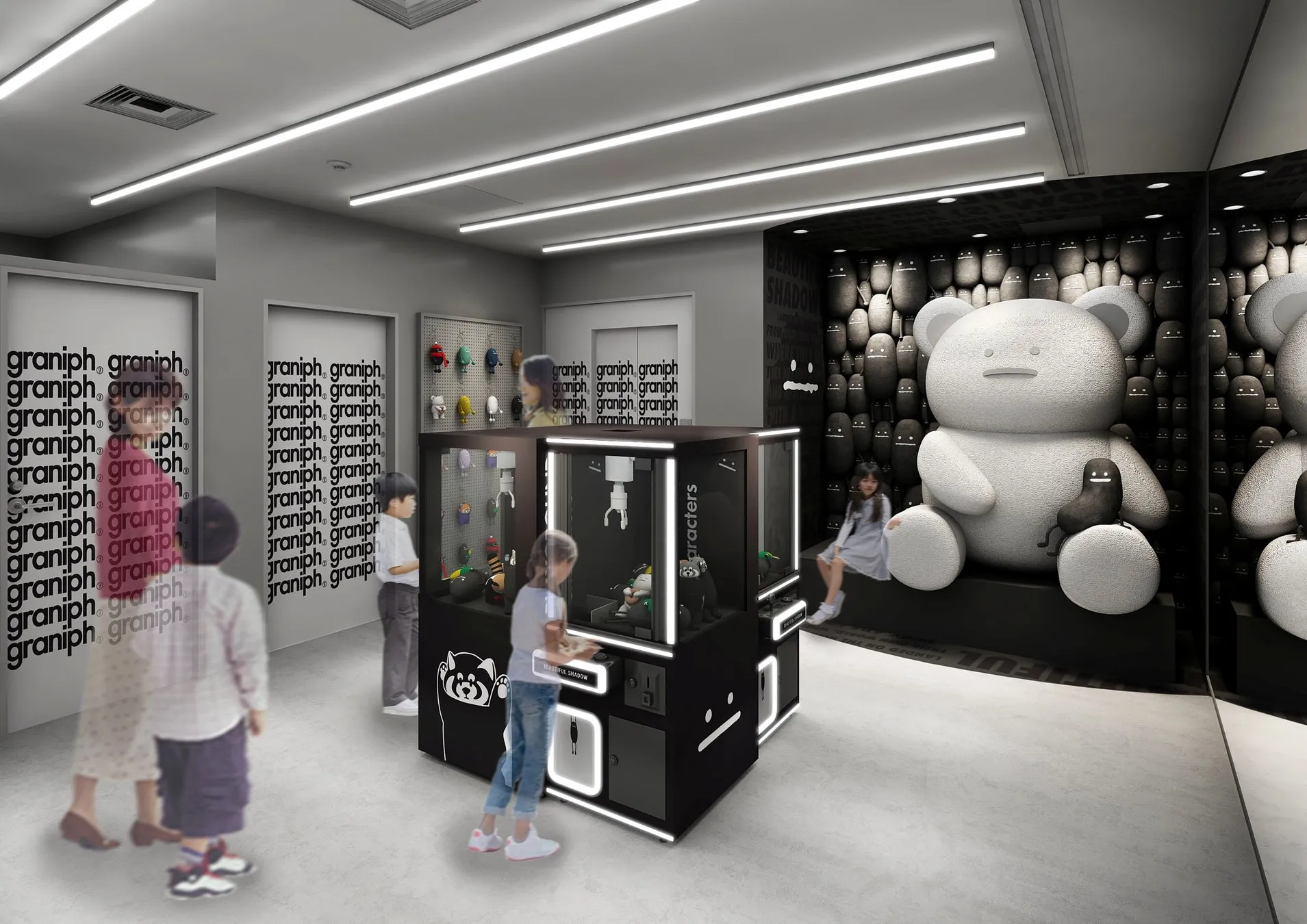 店舗内の展示の様子。
