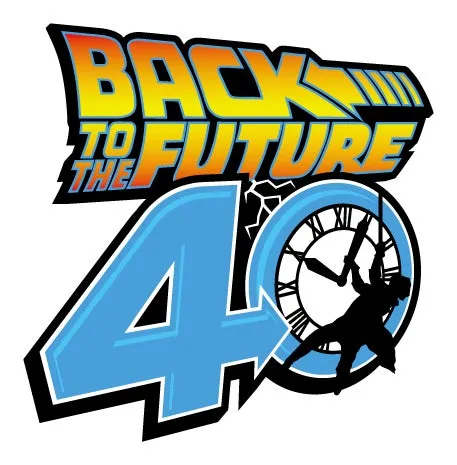 映画「バック・トゥ・ザ・フューチャー」の40周年記念ロゴ