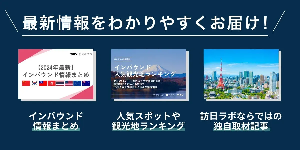 訪日ラボが提供するインバウンド情報に関する画像。